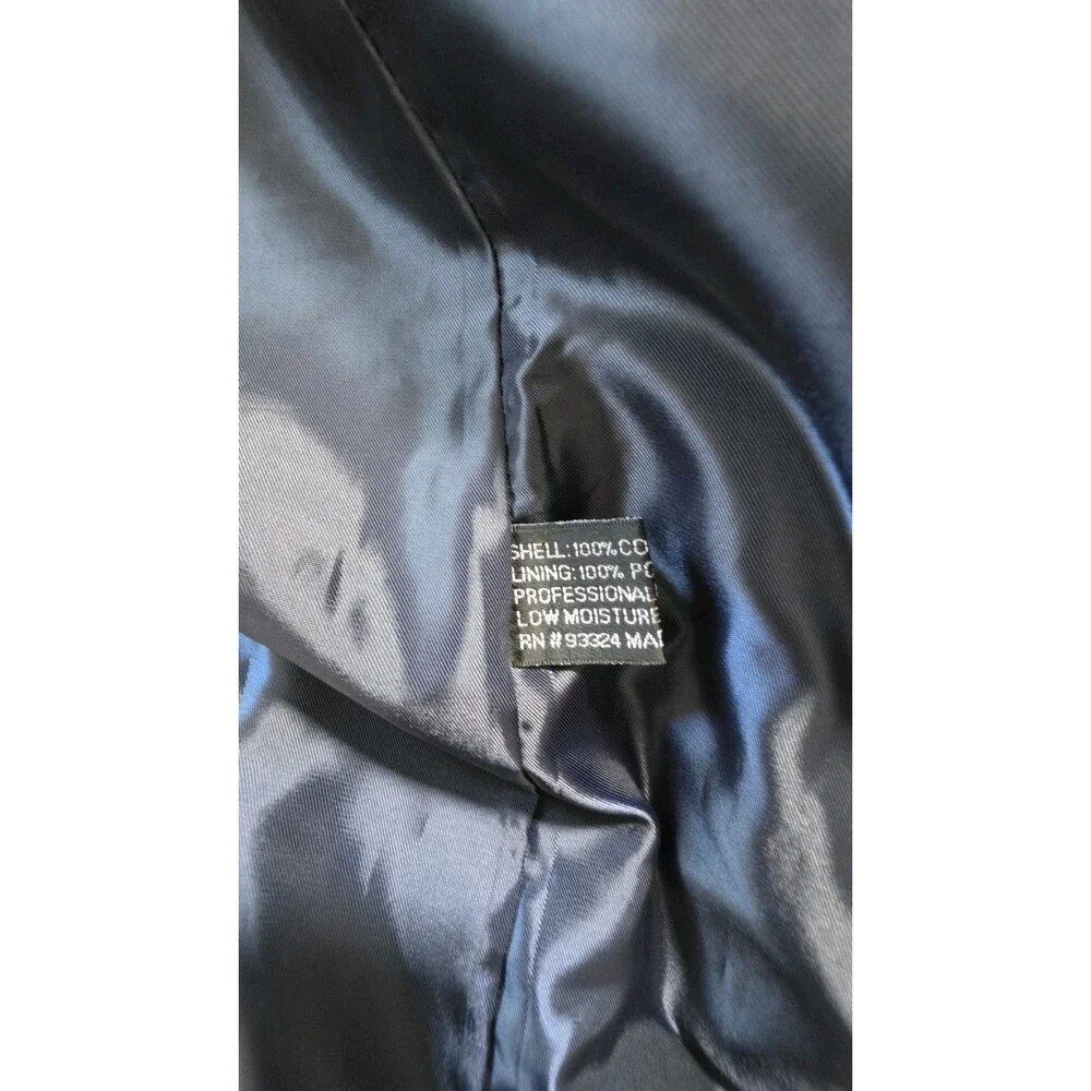 Club Uomo Men 52L Blazer Sport Coat Black Cotton Corduroy 2 Button Long Big Tall
